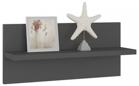 4 db szürke szerelt fa fali polc 40 x 11,5 x 18 cm