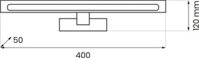 LED fürdőszobai tükörvilágítás KLIMT LED/8W/230V 3000/4000/6000K 40 cm IP44 arany színű