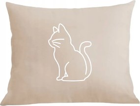 Párna párnahuzat Cool nyomott mintás cica