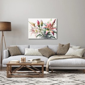 Kép - Liliomok, illusztrációk (70x50 cm)