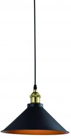 Lámpa Mennyezeti lámpatest MANI 2, 4076, AC220-240V, 50/60Hz, 1*E27, IP20, átmérő 30CM, egyes, fekete/arany