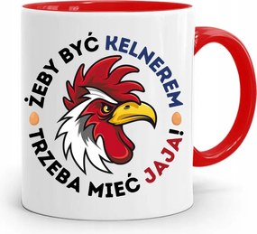 Pincérnek Piros Bögre Kell A Tök! fényképes nyomattal