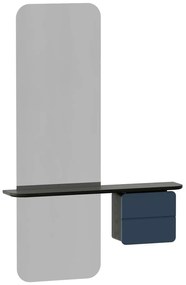 Petróleumkék-fekete előszoba bútor tölgyfa dekorral One More Look – UMAGE