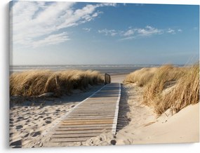 Kép - Homokos strand Langeoog szigetén, Németországban (70x50 cm)