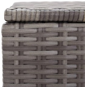szürke polyrattan kerti tárolóláda 150 x 50 x 60 cm