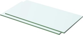 vidaXL 2 db átlátszó panel üvegpolc 50 x 20 cm