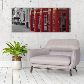 Kép - Londoni telefonfülkék (120x50 cm)