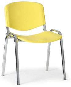 ISO műanyag szék - króm lábak, sárga