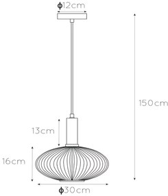 Lucide 45386/30/33 - Csillár zsinóron MALOTO 1xE27/40W/230V á. 30 cm zöld