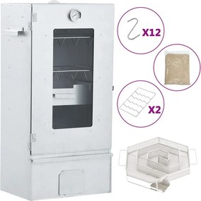 vidaXL horganyzott acél BBQ füstölőkemence hidegfüst-generátorral