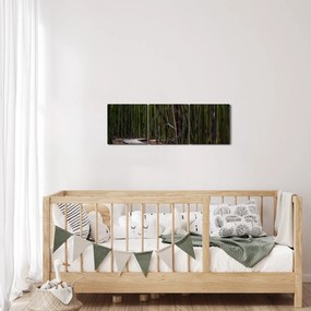 Kép - A bambuszok között (órával) (90x30 cm)