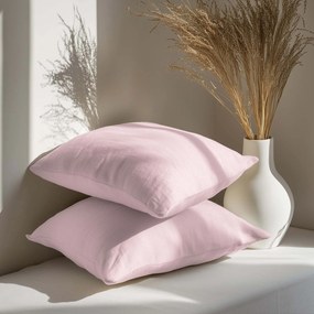 Goldea lenvászon keverék párnahuzat - púderrózsaszín 50 x 70 cm