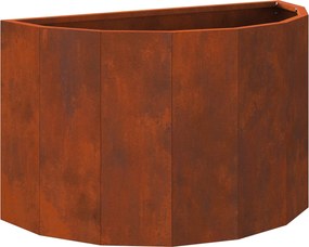 vidaXL Növénytartó Rozsdás 60 x 30 x 35 cm Időjárásálló acél