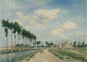 Üveg kép - Johan Barthold Jongkind, The Towpath, reprodukciók (70x50 cm)