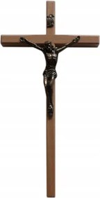 Fa akasztós kereszt h24cm világos