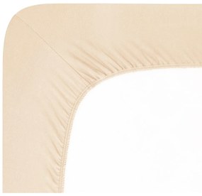 Bézs gumis jersey lepedő 140x200 cm Boxspring – Andrea Simone