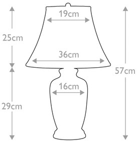 Elstead BLUE-G-JAR-TL - Asztali lámpa BLUE GINGER JAR 1xE27/60W/230V