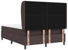 vidaXL Boxspring Ágy Mattal - Sötétbarna, 160x200 cm Szövet