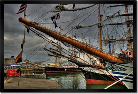 Poszterek keretben 60x40 Vitorlások a kikötőben