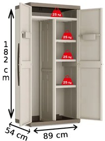 Keter Extra méretű zárható Excellence XL osztott műanyag szekrény