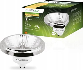 Led izzó AR111 ES111 GU10 10W 75W 1055lm 3000K Meleg 24° Tompítható
