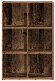 Régi fa szerelt fa könyv-/tálalószekrény 66 x 30 x 98 cm