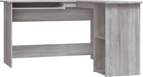 vidaXL szürke sonoma színű szerelt fa sarokasztal 120 x 140 x 75 cm
