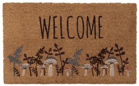Őszi gomba mintás kókuszrost lábtörlő Welcome