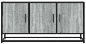 szürke sonoma színű szerelt fa és fém TV-szekrény 100x35x50 cm