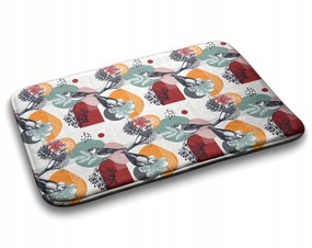 Fürdőszobaszőnyeg Madarak Virágok Mintás 75x45 cm