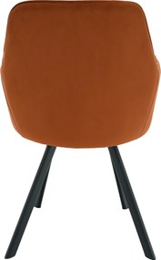 Design fotel, terrakotta Velvet szövet, AURIL