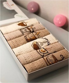 Konyharuhák ajándékcsomagolásban KÁVÉ 6 db-os készlet