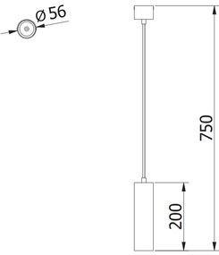 Lámpa Mennyezeti lámpatest LAGOS II, GU10, aluminium, IP20, max. 20W, fekete