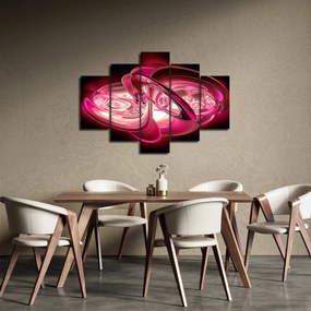 Rózsaszín fraktálos kép (150x105 cm)