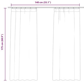 2 db sötétkék bársony sötétítőfüggöny kampókkal 140 x 175 cm