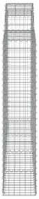 2 db íves horganyzott vas gabion kosár 200x30x140/160 cm