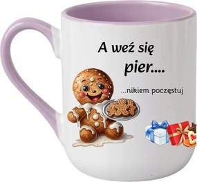 Bögre "És fogyaszd a mézeskalácsot... nikkel karácsonyi ajándék 330 coffe lila