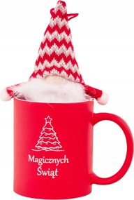 Kerámia bögre, karácsonyi, manó figurával, ajándék Mikulásra, karácsonyra