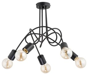 Felületre szerelhető csillár TANGO 5xE27/60W/230V fekete
