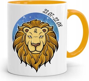 Csillagjegyek Csillagjegy Bögre Sárga Ajándék Oroszlán nyomott mintával