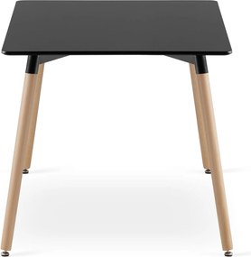 AKCIÓ Fekete étkezőasztal ADRIA 120x80 cm II. osztály