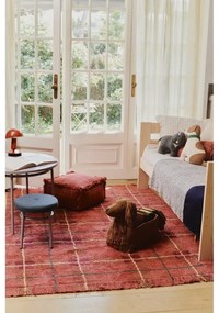 Piros mosható-kézi szövésű pamut szőnyeg 140x190 cm Tartan Vintage Red – Lorena Canals