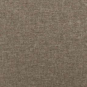 tópszínű szövet ágykeret fejtámlával matrac nélkül 80 x 200 cm