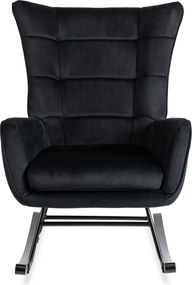 Hintafotel fekete bársony kárpittal – JACKSON