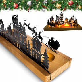 Gyertyatartó Fém karácsonyi gyertyatartó tartókkal