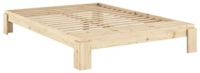 Natúr színű borovi fenyő franciaágy ágyráccsal 160x200 cm Layers – Karup Design