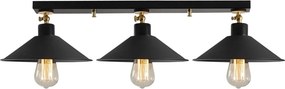 Berceste N-660 fekete fém függőlámpa, Ø80 cm, 3 izzós