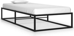 vidaXL fekete fém ágykeret 100 x 200 cm