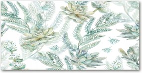 Konyhai panel Virágok és levelek 100x50 cm Ragasztó