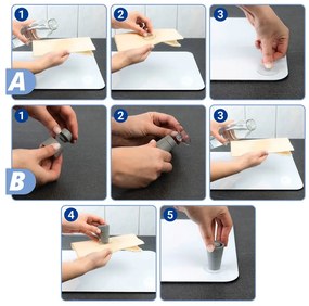 Edzett üveg tűzhely fedőlap szett 2 db-os 30x52 cm Macarons – Wenko